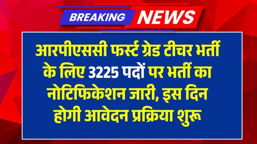 RPSC 1st Grade Teacher Bharti 2025